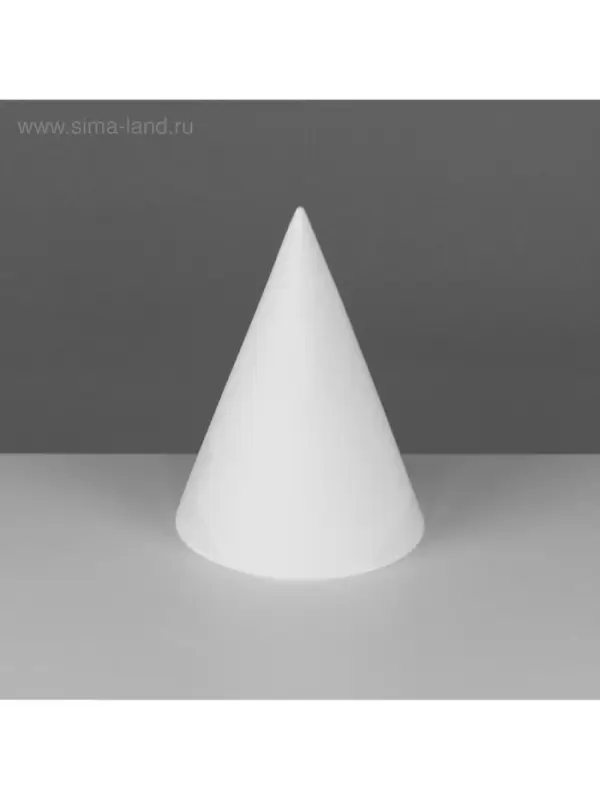 Геометрическая фигура &laquo;&lrm;КОНУС&raquo;, 20 см, гипсовая
