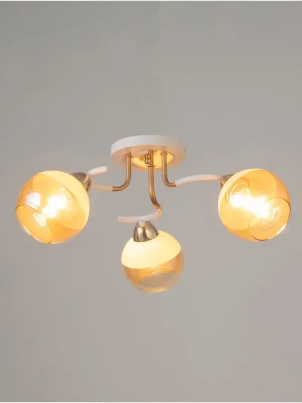 Люстра потолочная BayerLux &laquo;Анден&raquo;, 3хЕ27, 40 Вт, бело-золотой, 51&times;51&times;22 см