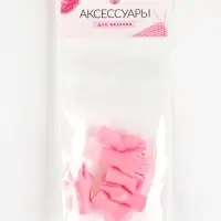 Набор заглушек для спиц, d=2-3 мм, 1.1&times;3.5 см, 6 шт., розовый