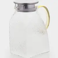 Кувшин для воды Magistro &laquo;Сара&raquo;, 1.3 л, 16.9&times;19.5 см, с металлической крышкой, стекло, прозрачный