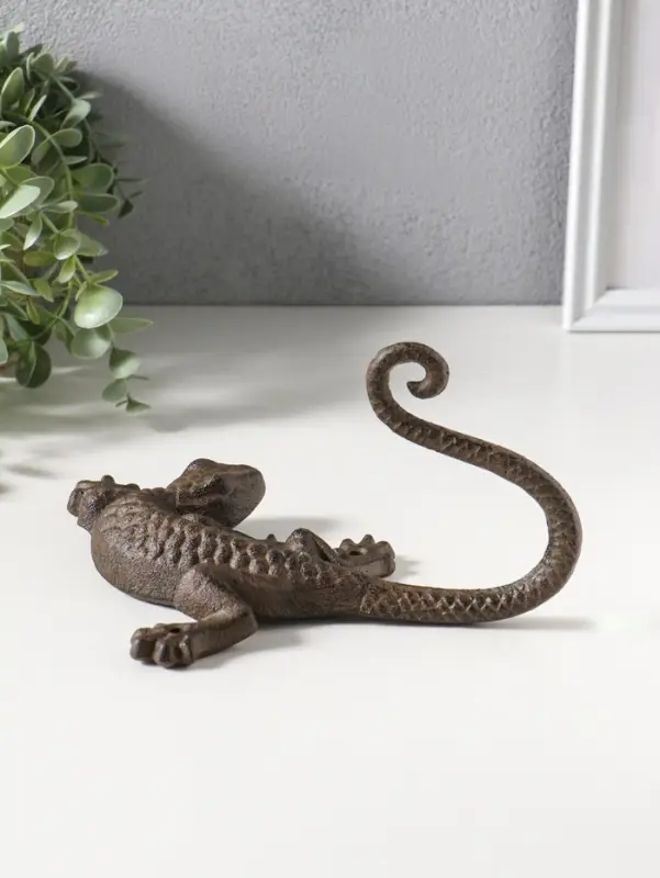 Крючок настенный &laquo;Ящерица&raquo;, ключница декоративная, чугун, 20&times;15&times;11 см