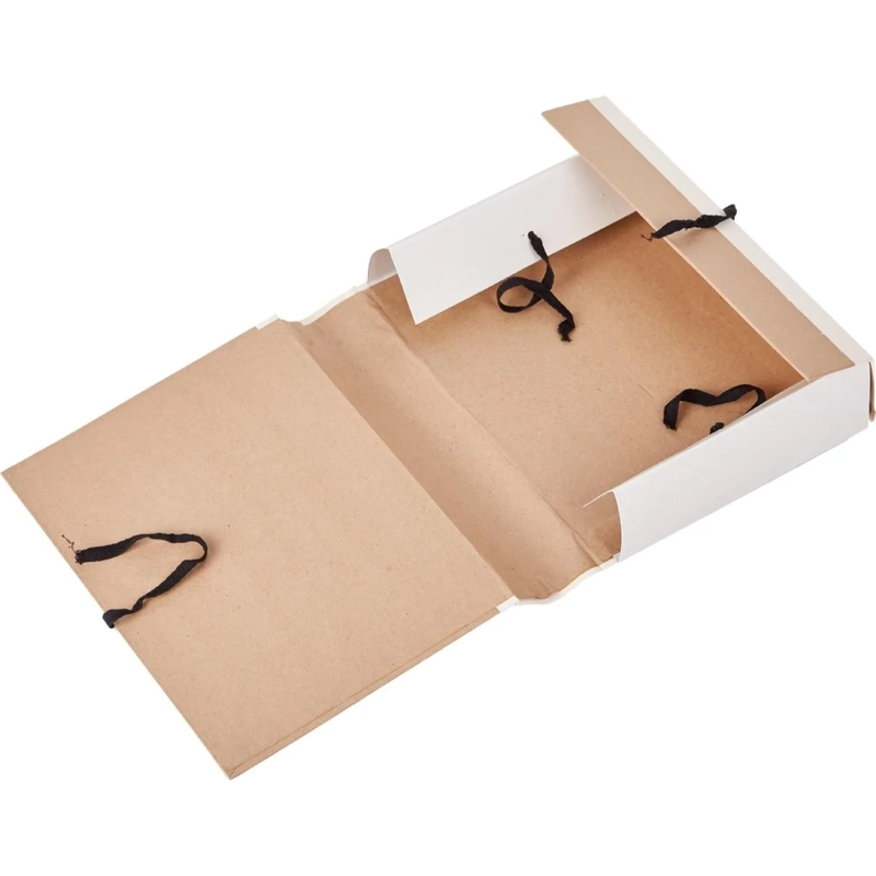 Папка архивная крафт/коленкор ATTACHE 8см 4 завязки