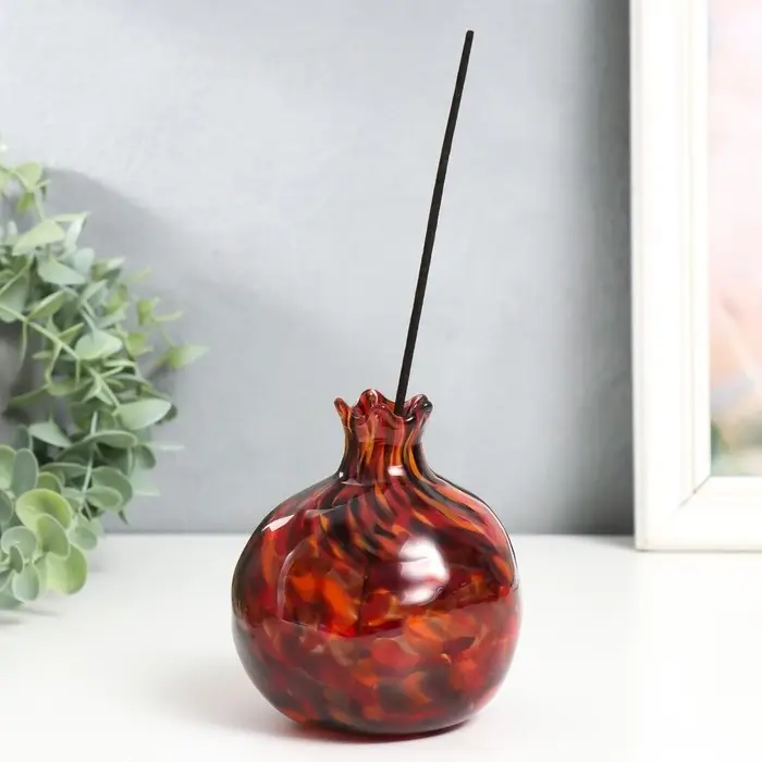 Ваза «Гранат», h=10 см, стекло, красно-марганцевая Ваза «Гранат», h=10 см, стекло, красно-марганцевая