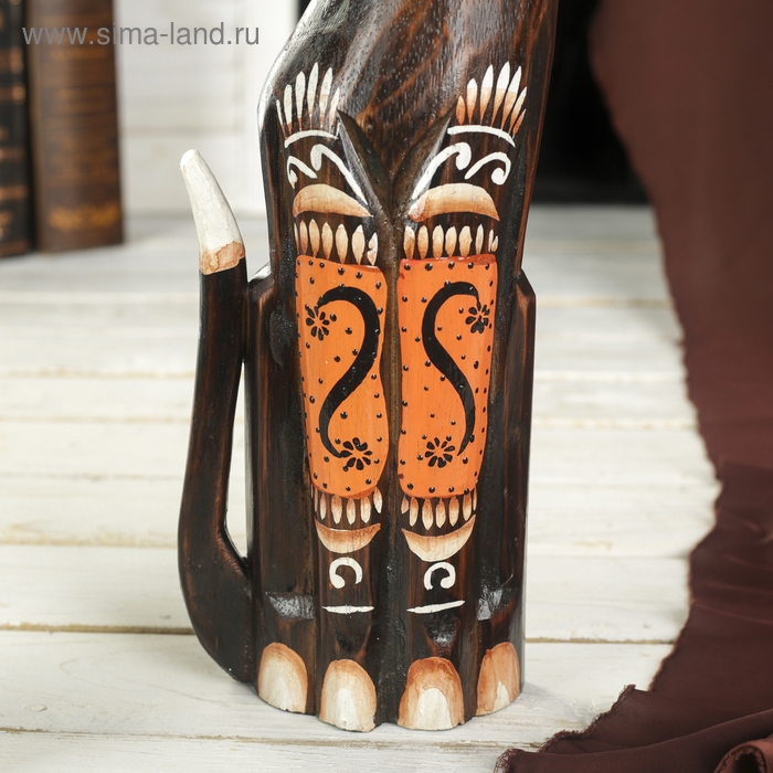 Сувенир дерево Сувенир дерево "Кошка с росписью на лапках" 50х11х4 см