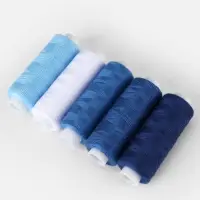 Нитки, 40/2, 200 м, набор 5 шт., синие