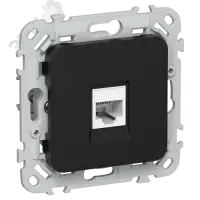 FLITE Розетка компьютерная RJ45 категория 6 UTP РК6-1-0-ФлЧ черный IEK