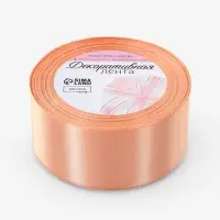 Лента атласная 38мм*25&plusmn;1ярд(23м&plusmn;1м) светло-оранжевый СП АУ