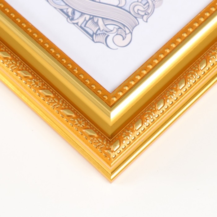 Фоторамка пластик формат А4 "Золото инков" золото 34х25 см