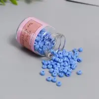 Бисер круглый 6/0 в бутылочке "Голубой небесный" 20 гр