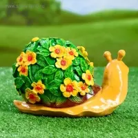 Садовая фигура из полистоуна &laquo;Улитка резная&raquo;, 20&times;11&times;12 см