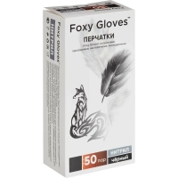 Перчатки нитрил., н/с,н/о,3,5г./шт,черн.FOXY-GLOVES M 50 пар/уп ШК4204/8577