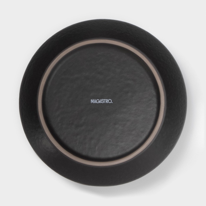 Салатник Magistro Black style, d=15 см, фарфор, чёрный Салатник Magistro Black style, d=15 см, фарфор, чёрный