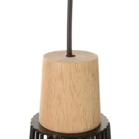 Светильник потолочный BayerLux &laquo;Крит&raquo;, 1&times;40 Вт, Е27, черный/коричневый, 25&times;25&times;37(137)см