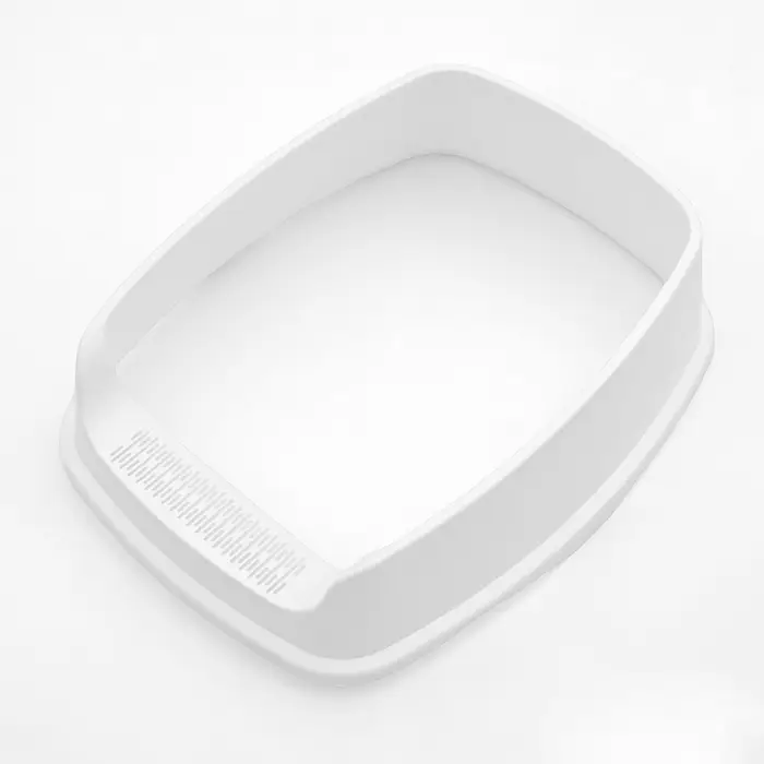 Туалет для кошек &laquo;Айша&raquo; S, 45&times;35&times;18.5 с, с высоким бортом и сеткой, пластик, оранжевый