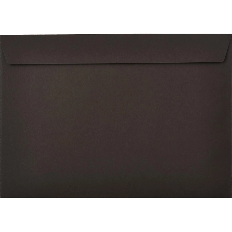 Конверт С5 из цв.бум,120г/м2 с отрыв.лентой ,черный,10 шт./уп
