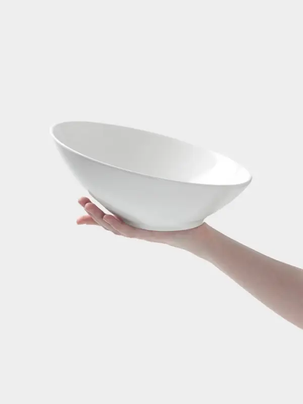 Салатник Hanna Kn&ouml;vell, 950 мл, 25.5&times;23 см, фарфор, белый