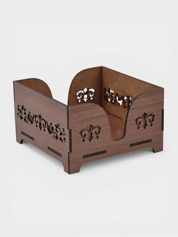 Салфетница деревянная Доляна &laquo;Орех&raquo;, 12.5&times;12.5 см, с салфетками, коричневая