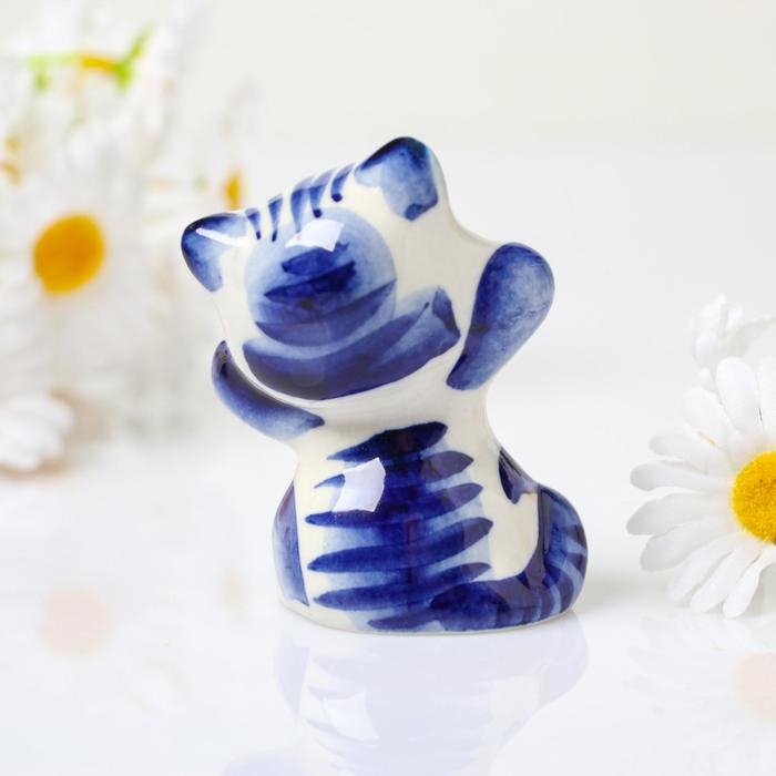 Сувенир «Кот Феликс», 8 см, гжель Сувенир «Кот Феликс», 8 см, гжель