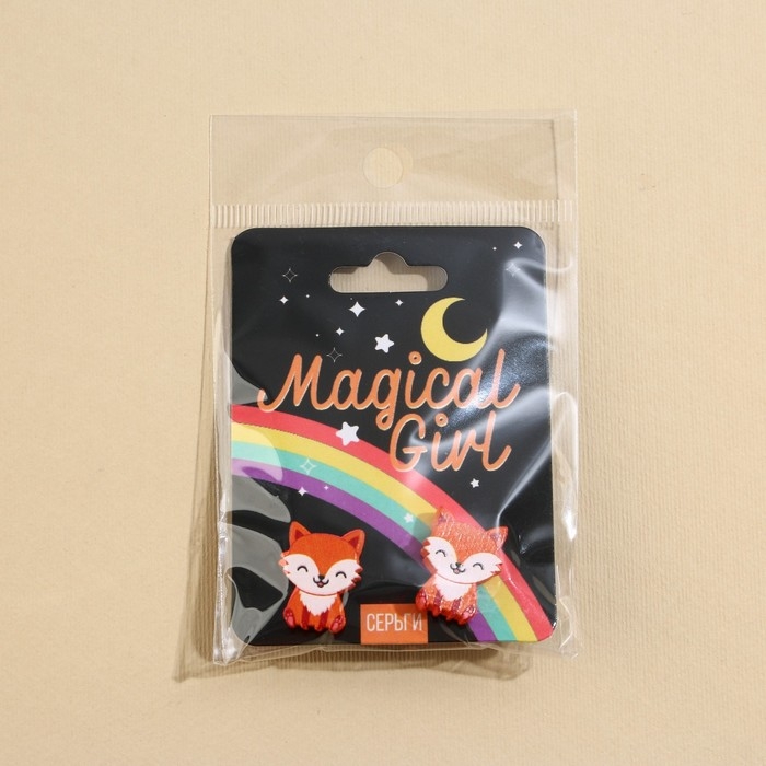 Серьги «Magical Girl» гвоздики, 6х9 см Серьги «Magical Girl» гвоздики, 6х9 см