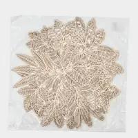 Салфетки сервировочные Доляна Ashberry, 38&times;38 см, 4 шт., золото