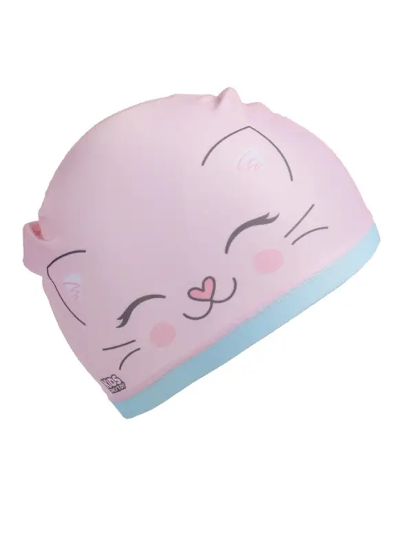 Шапочка для плавания детская &laquo;Котик&raquo;, тканевая, обхват 46-52 см