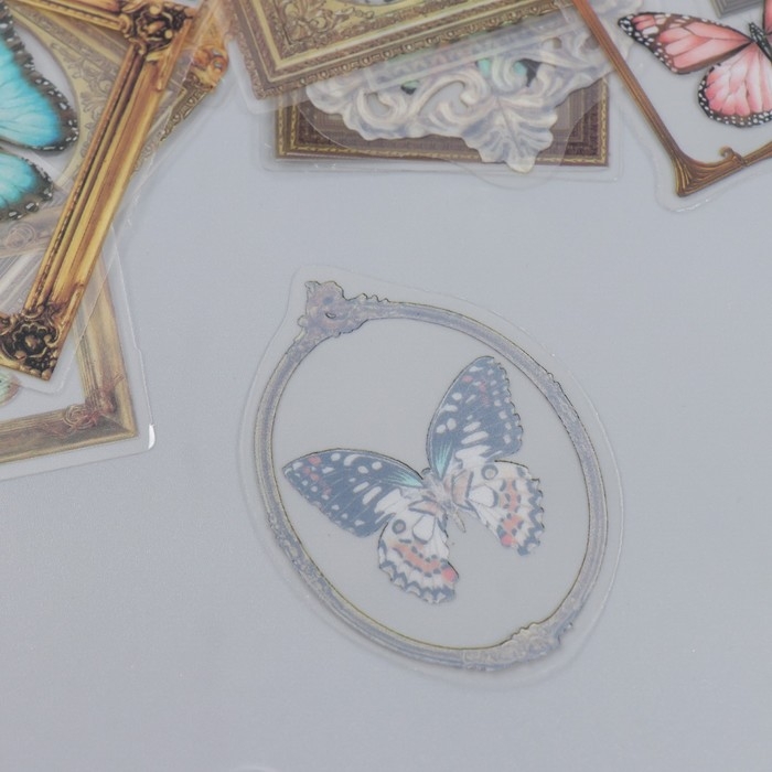 Наклейки для творчества Наклейки для творчества "Бабочки в картинах" набор 40 шт 12х9 см