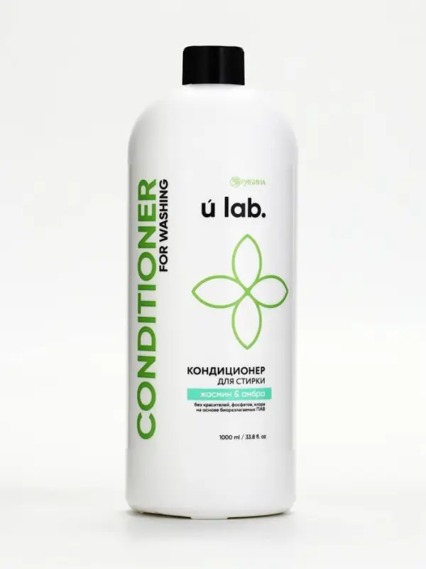 Кондиционер для белья, аромат жасмин и амбра, 1000 мл, ULAB