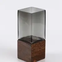 Ваза «Данте», 20×8 см, стекло, серая