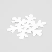 Снежинка "Мерцание", 6.5 см, цвет белый (набор 6 шт)