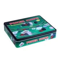 Покер, набор для игры (карты 2 колоды, фишки 500 шт.), 29 х 33 см