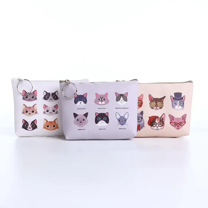 Кошелёк &laquo;Коты&raquo;, монетница, на молнии, МИКС