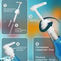 Помпа - дозатор для сиропа, белая, 10 мл