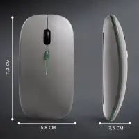 Мышь MB-2.4 беспроводная, оптическая, подсветка, 800-1600 dpi, USB, Bluetooth, серая