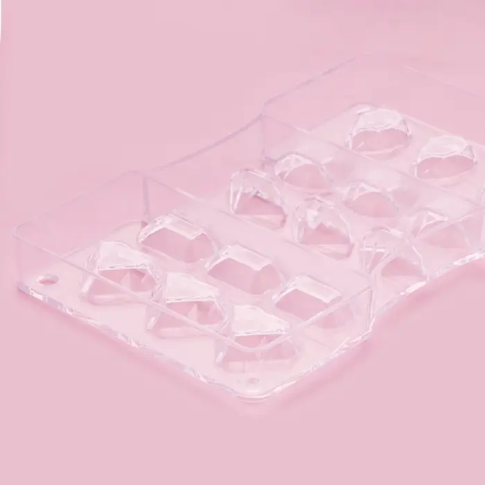 Форма для конфет и шоколада &laquo;Самоцветы&raquo;, 15 ячеек, 20&times;12&times;2.5 см, пластик, прозрачная