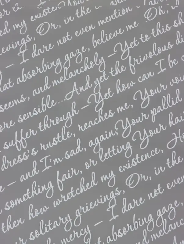 Пленка прозрачная с рисунком «Письмо по диагонали» Белое 0.7×8.2±5%м