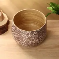 Ваза, 25&times;25&times;16.5 см (&plusmn; 2 см), бамбук
