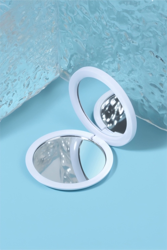 Зеркало складное «Витраж», d = 7,3 см, цвет голубой