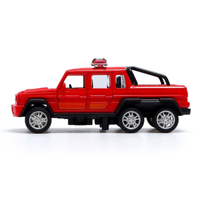 Машина металлическая «Джип 6X6 спецслужбы», 1:32, инерция, цвет красный Машина металлическая «Джип 6X6 спецслужбы», 1:32, инерция, цвет красный
