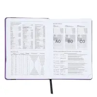 Ежедневник недатированный А5 Monochrome. Anemone, 136 листов, 7БЦ, фиолетовый, soft touch, с резинкой