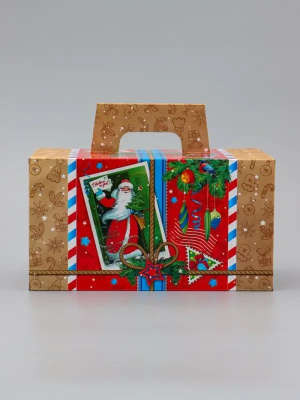 Коробка Новогодняя подарочная Коробка Новогодняя подарочная "Почта" 27 х 14,5 х 16 см