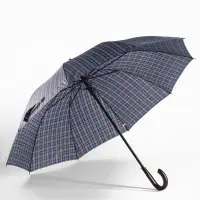 Зонт - трость полуавтоматический &laquo;Клетка&raquo;, 10 спиц, R=60/70 см, d=120 см, МИКС