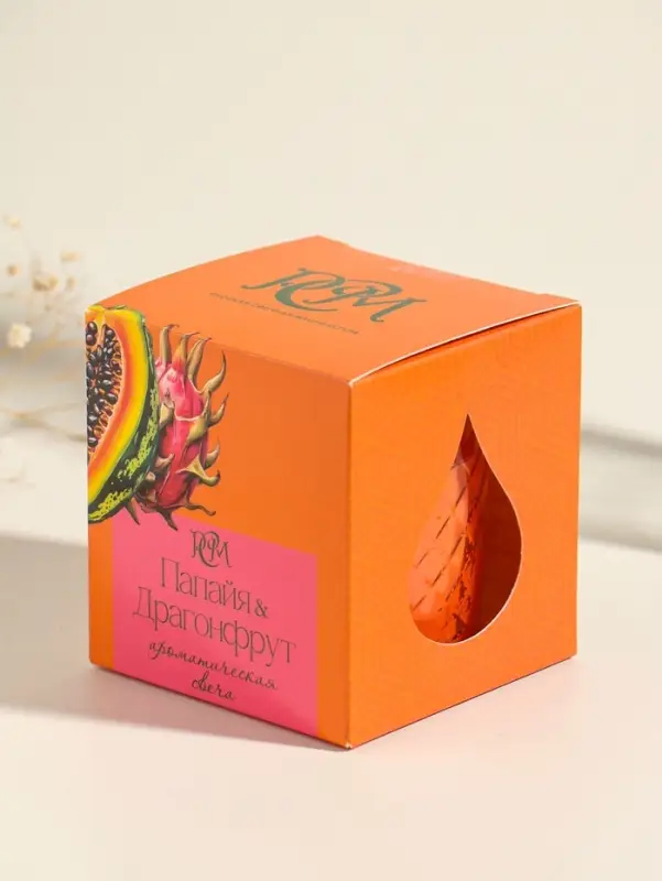 Ароматическая свеча в стакане &laquo;Папайя и драгонфрукт&raquo;, 8&times;8.5 см, 30 ч