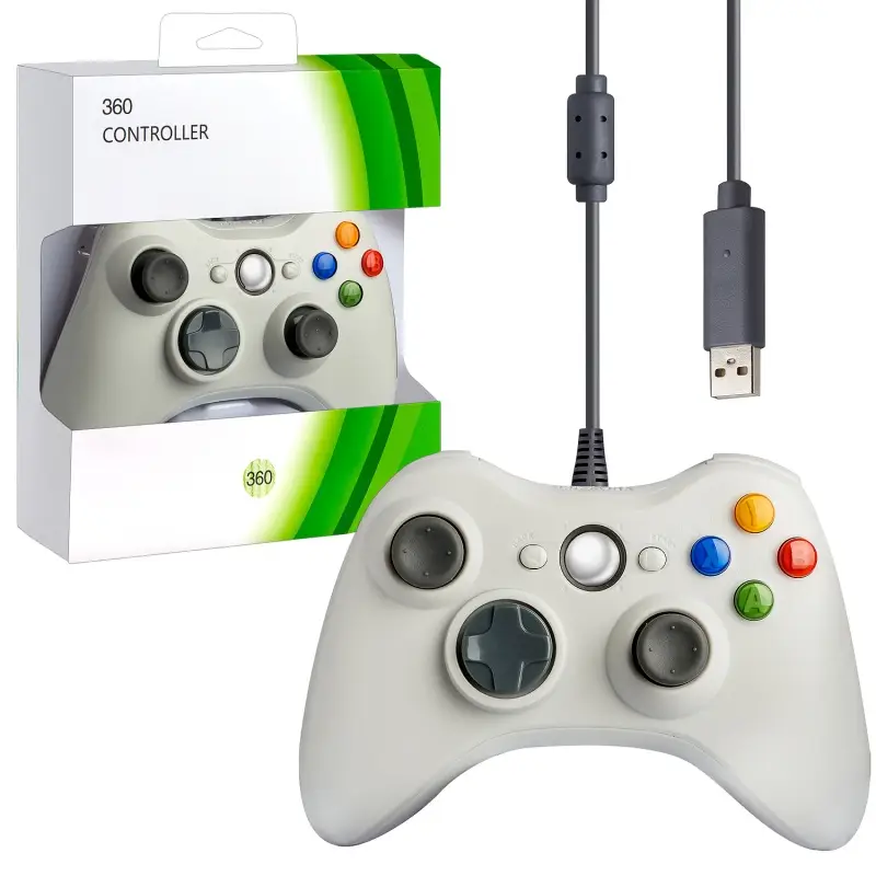 Джойстик XBOX 360 Wired Controller (проводной) белый  no logo