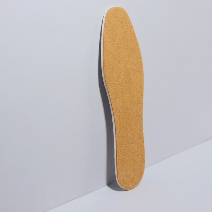 Стельки для обуви, утеплённые, универсальные, р-р RU до 43 (р-р Пр-ля до 45), 27,5 см, пара, цвет коричневый Стельки для обуви, утеплённые, универсальные, р-р RU до 43 (р-р Пр-ля до 45), 27,5 см, пара, цвет коричневый