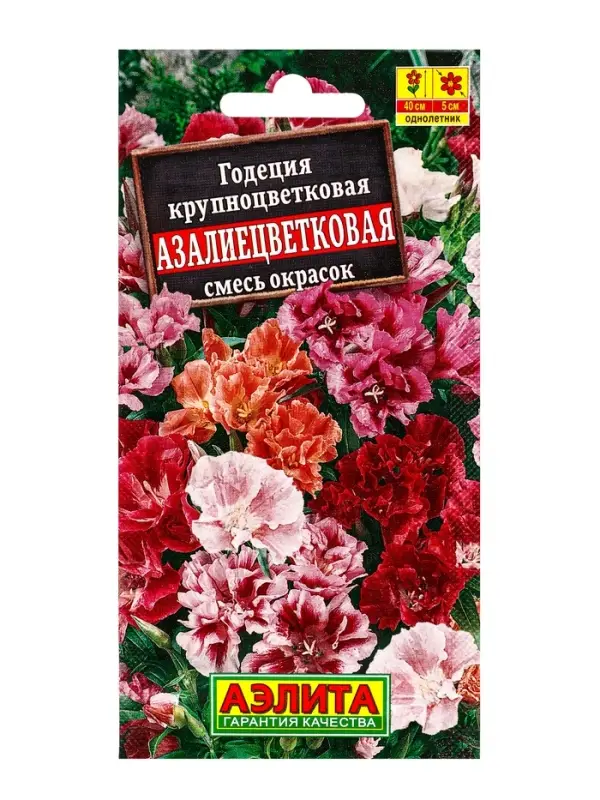 Семена цветов Годеция азалиецветковая махровая, смесь сортов , Ц/П,0,05 г Семена цветов Годеция азалиецветковая махровая, смесь сортов , Ц/П,0,05 г