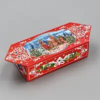 Подарочная новогодняя коробка «Кремль» конфета красная, 20×10×6 см