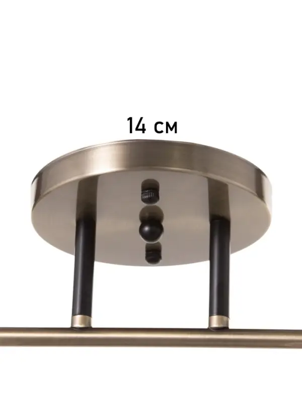 Люстра &laquo;Кипр&raquo; 2&times;40 Вт Е27 латунь/черный 36.5&times;15&times;26 см