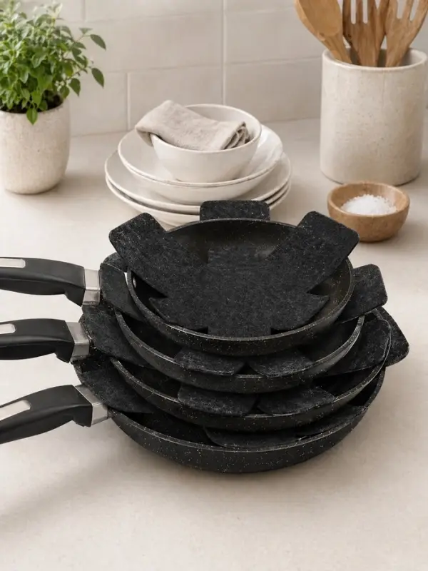 Вкладыши - разделители для хранения посуды, набор 2 шт., d=36 см, d=27.5 см, войлок