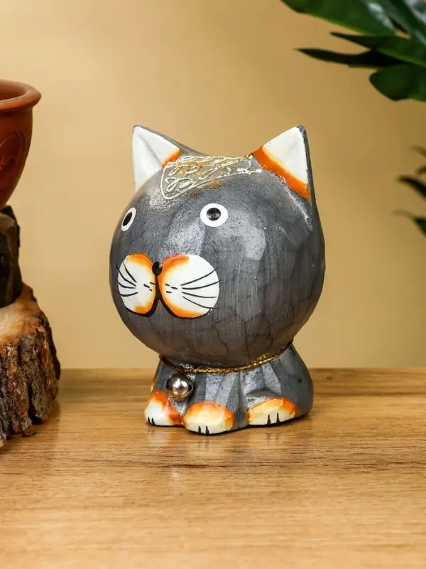 Сувенир «Котик», 8×7×10 см, дерево, серый Сувенир «Котик», 8×7×10 см, дерево, серый