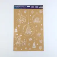 Наклейки на окна многоразовые &laquo;Новогодние игрушки&raquo;, 33&times;50 см